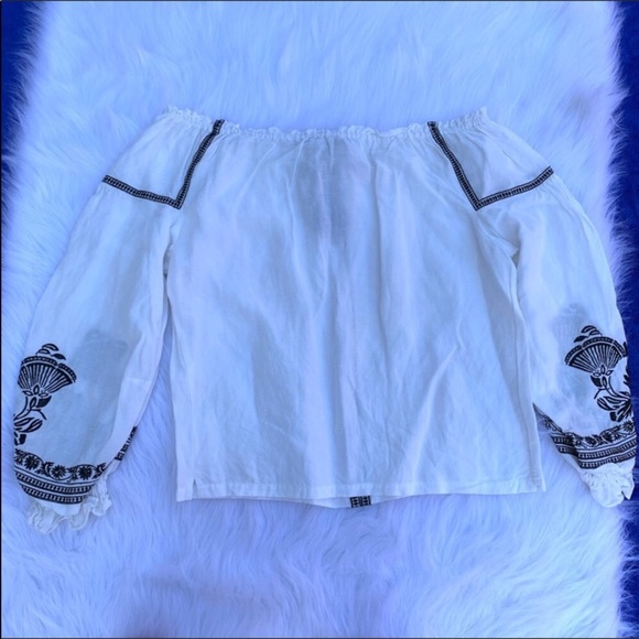 Maje Lioni Tassel Boho Embroidered Blouse Size 2 - Picture 5 of 8